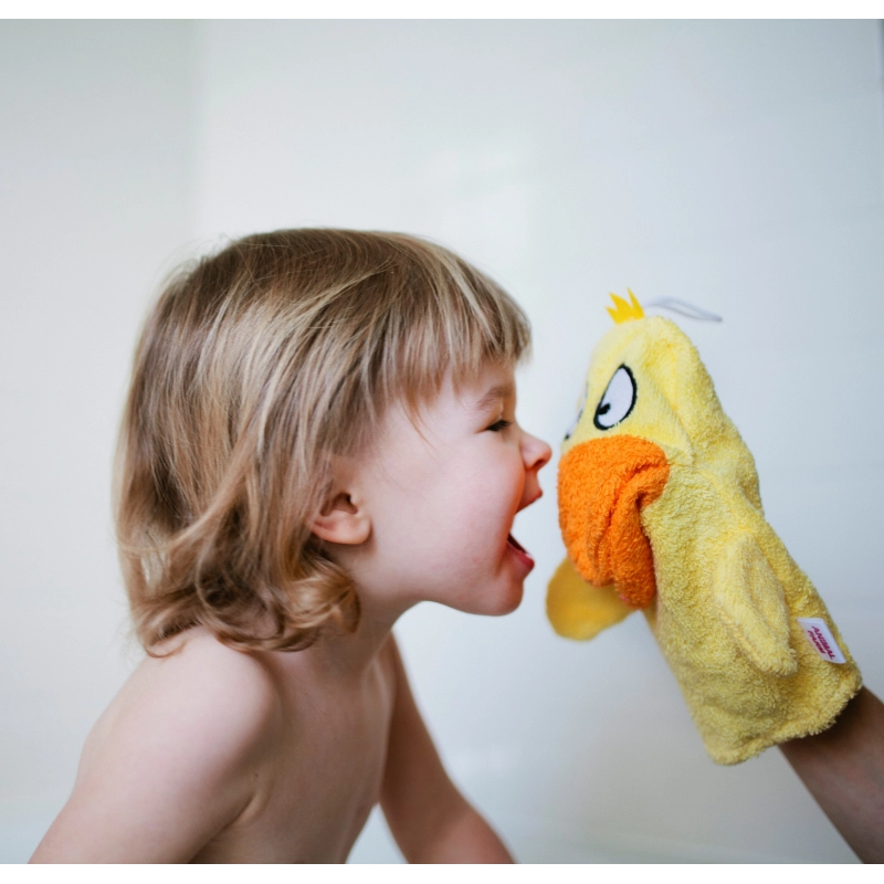 6 Gants de toilette fantaisies - Licorne 