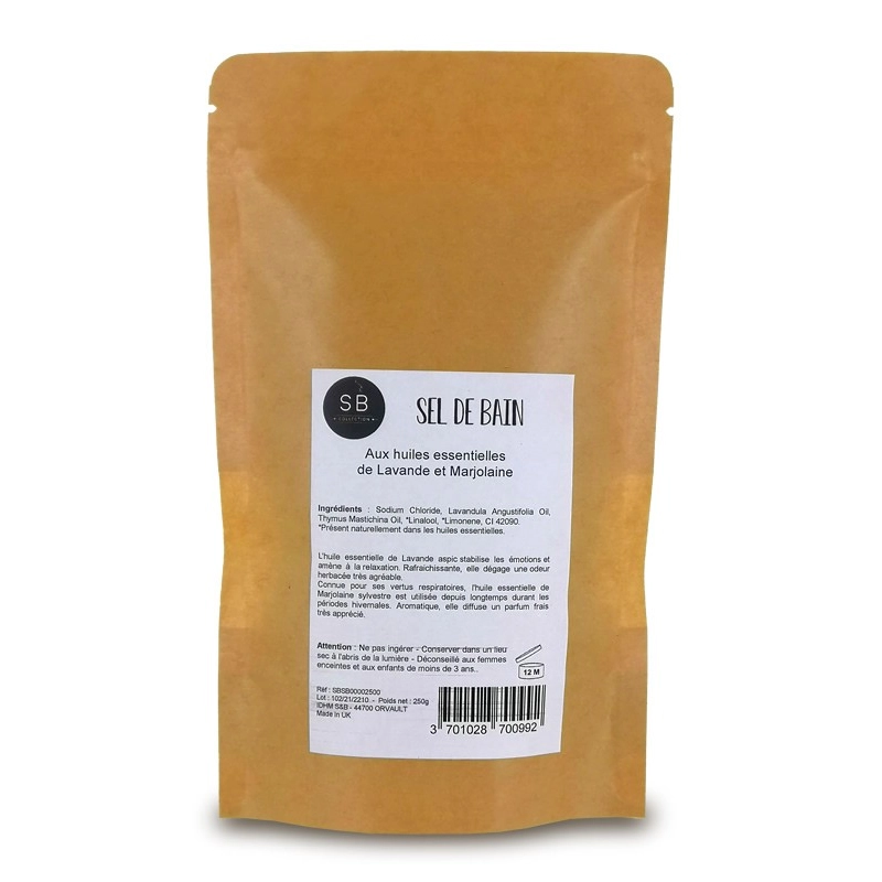        -Sels de bain bleu - 7 kg - Lavande et Marjolaine 