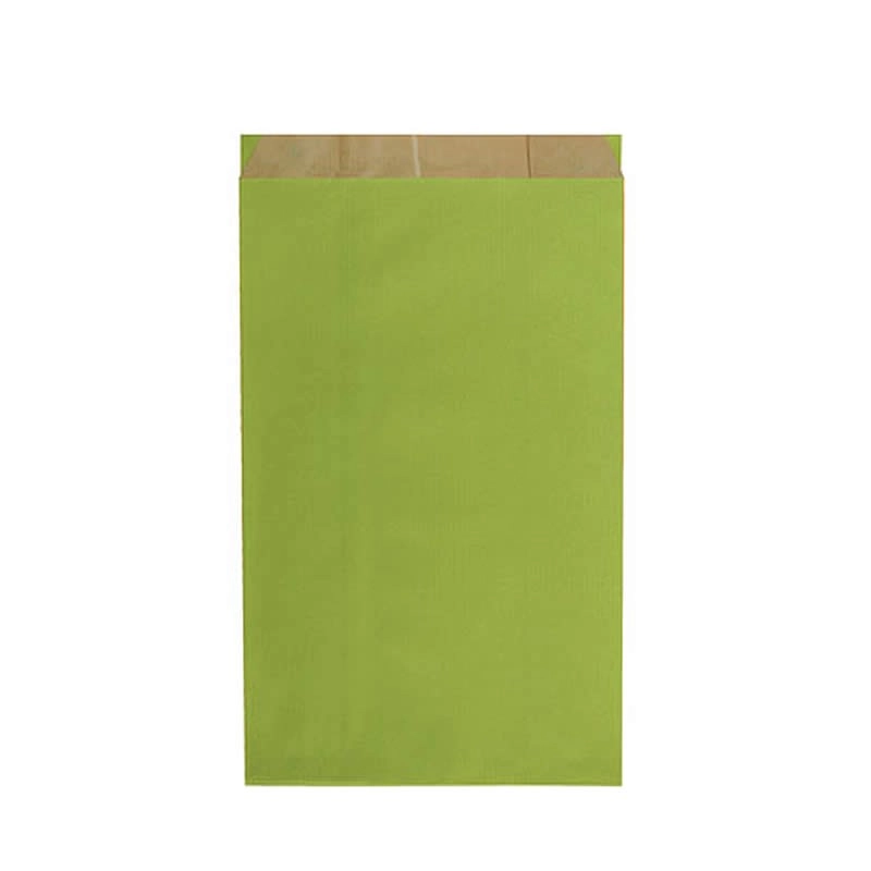 Pochettes cadeau kraft unies vert anis