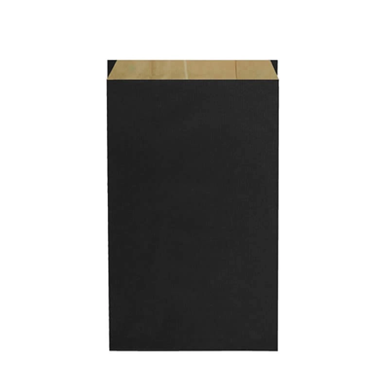 Pochettes cadeau kraft unies noires