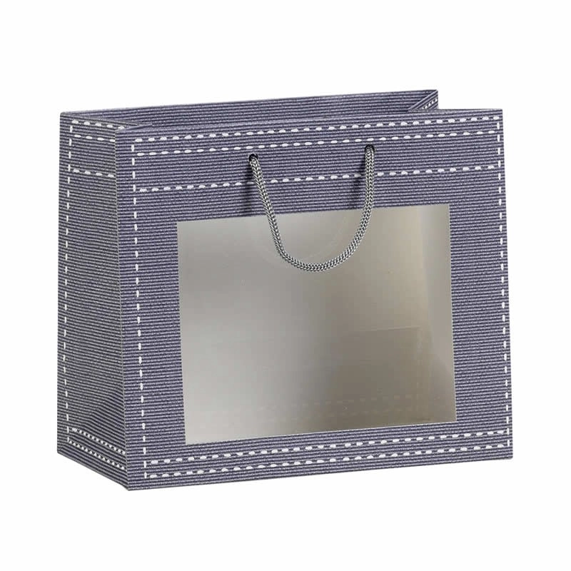 Sac papier fenetre PVC gris