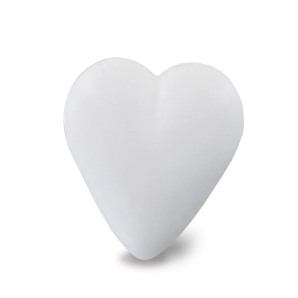 Savon forme cœur blanc 34g - Sachet 10