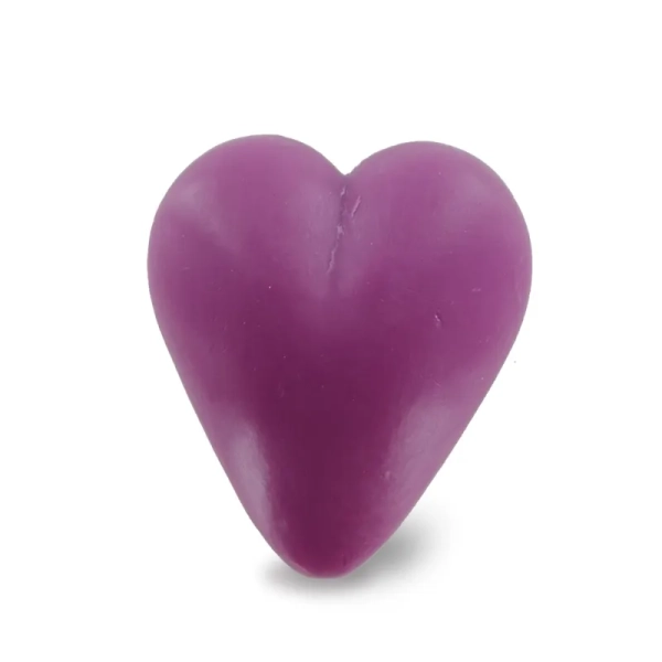 Savon forme cœur violet 34g - Sachet 10