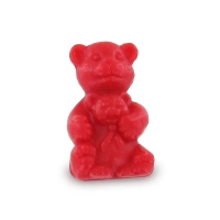 Savon forme ourson rouge - Sac 50