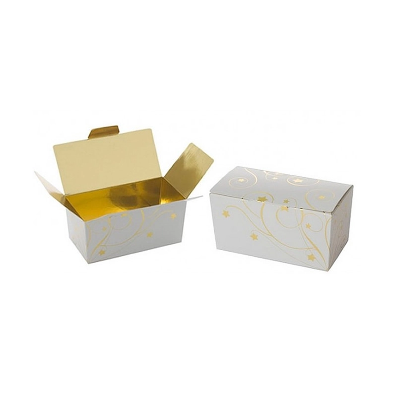 Party Ballotin Rot/Gold 11 x x 6 x 6 cm - Lot 25