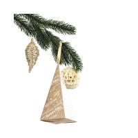 Pyramide aus Papier mit Weihnachtsmanndekor rot - 24er-Set 