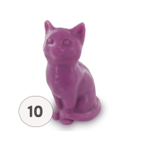 Motivseife: Katze – Violett – Beutel mit 10 Stück
