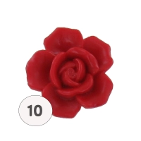 Savon forme fleur rouge - Sachet 10 