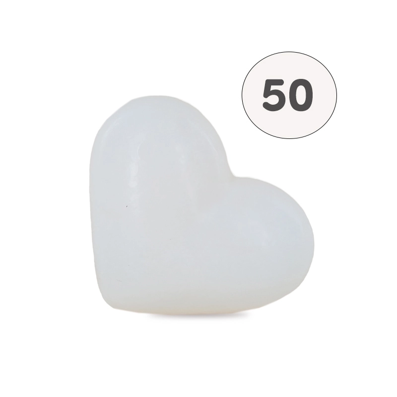 savon en forme de cœur blanc