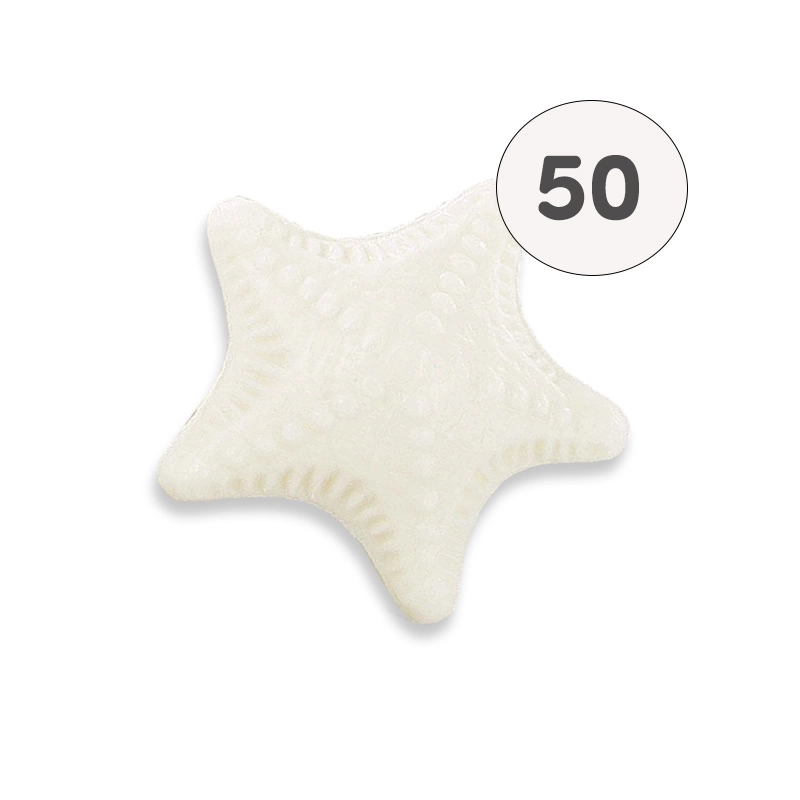 Savon forme étoile de mer blanche - Sac 50 